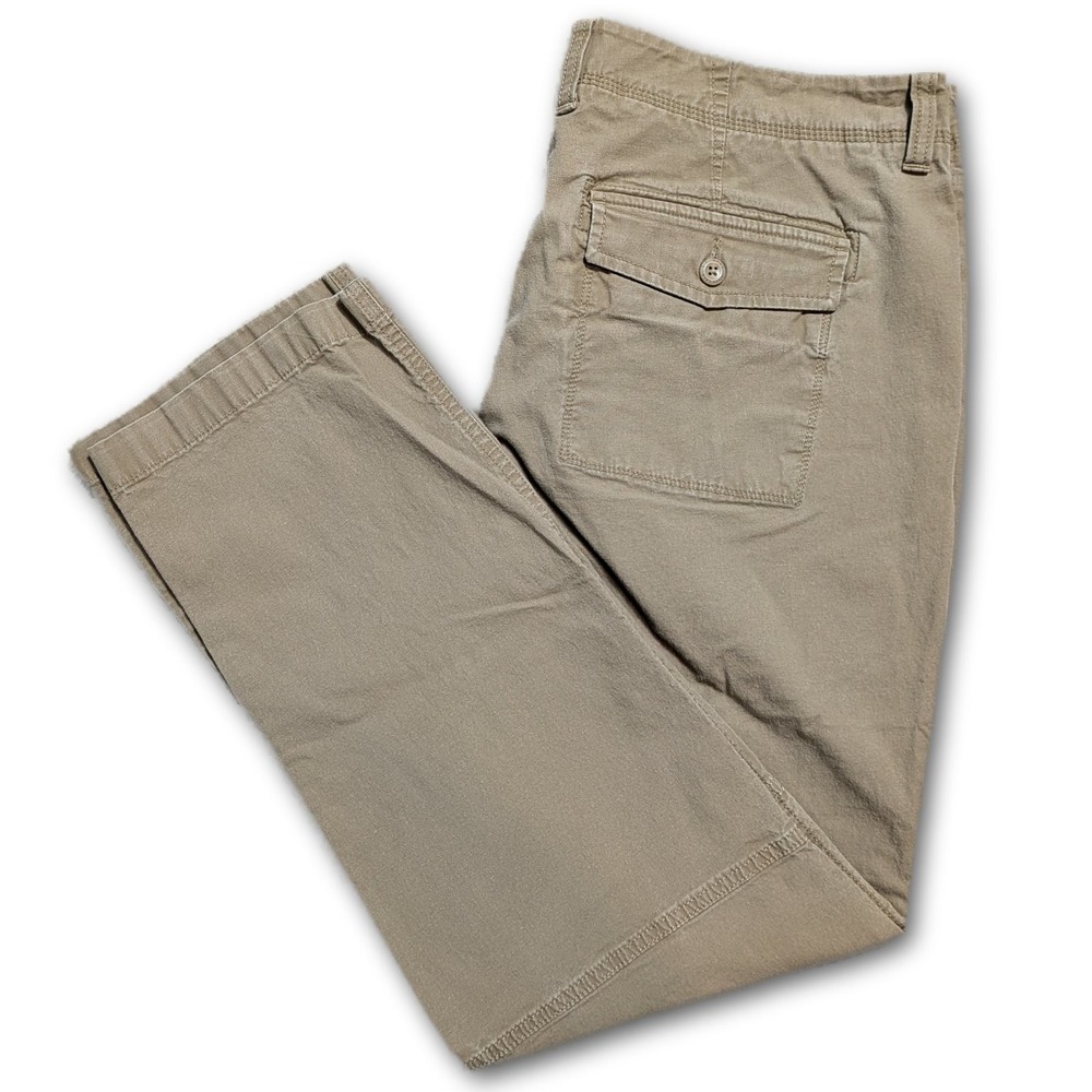 LL Bean Standard Fit Mens 38x30 Pants Tan Double Knee Utility 512379 Canvas